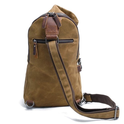 Lmagice Men's Sling Backpack Waxed Canvas Crossbody Bag Casual Daypacks