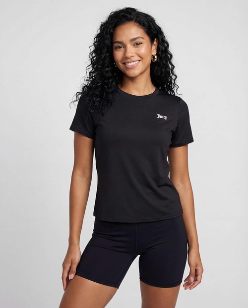 Juicy Couture Women's Short Sleeve Athletic T-Shirts - 3 Pack Workout Tops for Fitness & Yoga