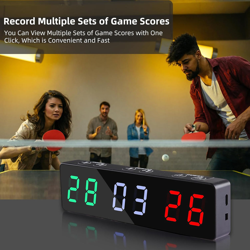 PELLOR Mini Digital Scoreboard - Portable Magnetic Design with Rechargeable Battery for Indoor & Outdoor Games