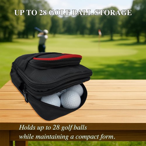 Golf Valuables Pouch for Men – Water-Resistant Organizer Bag with Clip, Golf Accessories Storage Case for Keys, Phone, Wallet
