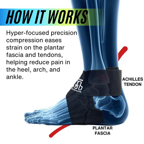 MDUB Ankle X Strap for Achilles Tendon and Planter Fasciitis Support, 1 Pack, Ankle Tendonitis Pain Relief Support Brace, Hiking, Soccer, Basketball, Running, Tennis, Volleyball & Pickleball