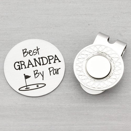 Grandpa Golf Gifts Golf Ball Marker Hat Clip Fathers Day Gift from Grandchildren Best Grandpa By Par Gifts from Grandson Granddaughter