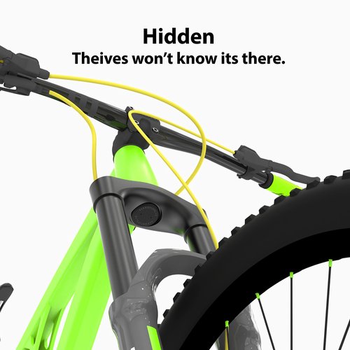 Elevation Lab AirTag (Gen 1 & 2) Mountain Bike - TagVault™ - The Hidden AirTag Fork Mount | for Tapered Head Tubes | Anti-Theft, Ultra-Secure (2 Pack)