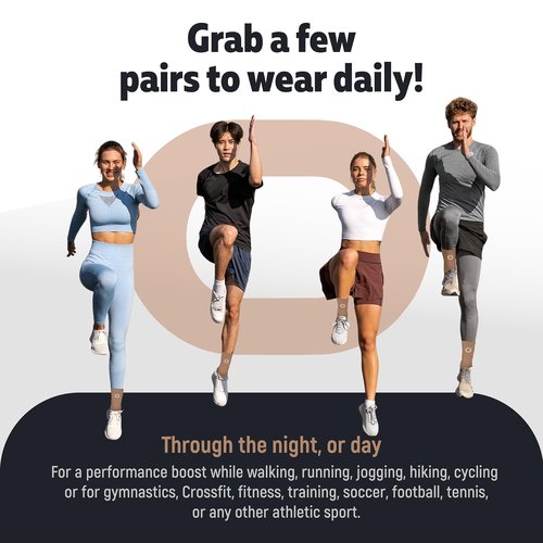 Ankle Compression Sleeve for Women & Men (Pair) – Ankle Brace for Sprain, Swelling, Achilles Tendon – Ankle Support Open Toe Plantar Fasciitis Socks for Foot Arch Support & Pain Relief