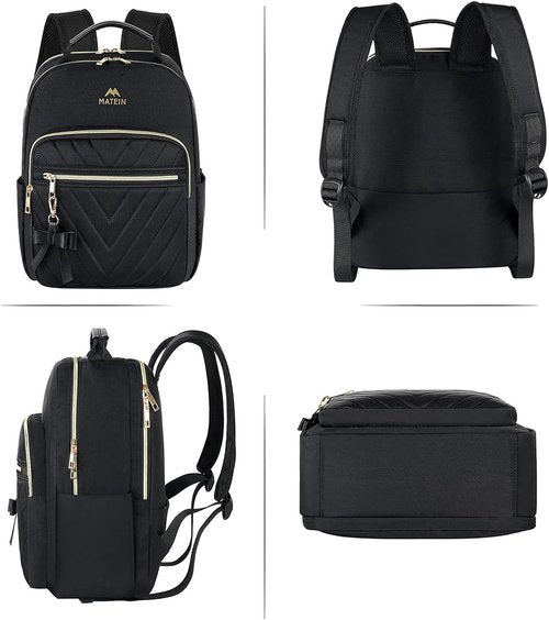 MATEIN Mini Backpack - Waterproof Stylish Daypack Purse for Women | Lightweight Casual Travel Bag - Black