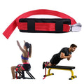 Padded Nordic Curl Bench Stabilizer Strap 66-Inch Adjustable Anchor Belt with Heavy-Duty Buckle for Lat Pulldown, Leg Extension, Dumbbell Press & Home Gym Training