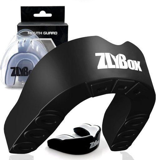 Dual-Layer Sports Mouth Guard - Ultimate Dental Protection for Boxing, MMA & More | Black & White