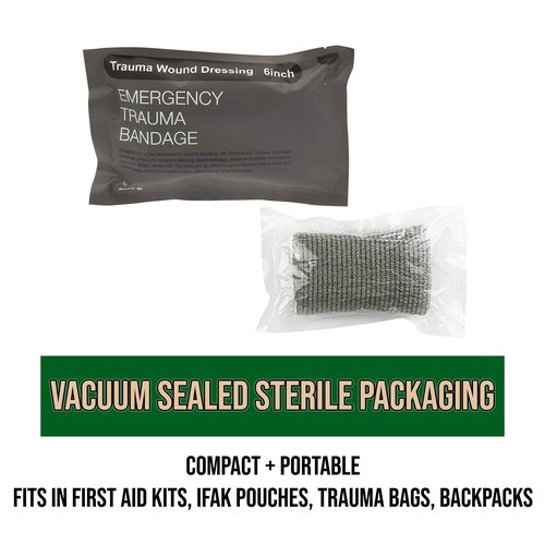 Israeli Bandage 2-Pack - 6" Self-Adhesive First Aid Wound Dressing