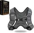 ZUETK Weighted Vest - Adjustable 6lb to 30lb | Reflective Stripe for Enhanced Safety - Ideal for Strength Training and Fitness
