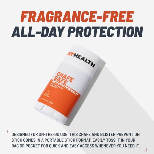KT Health Chafe Safe Anti-Friction Balm - All-Day Protection, Large Size, Unscented