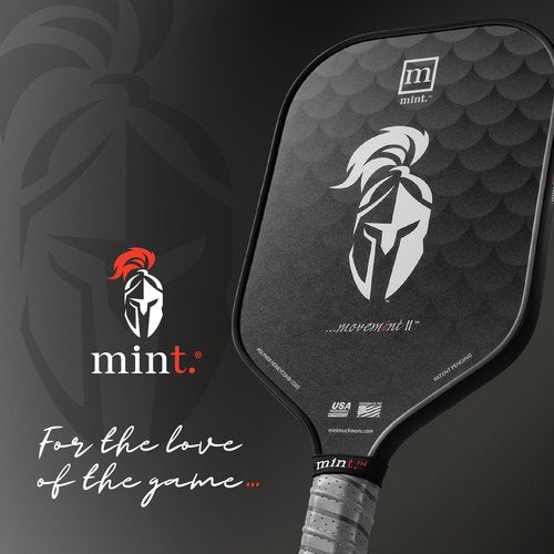 Mint Sport Movemint II Pickleball Paddle – T300 Carbon Fiber Face, 13mm Polypropylene Core, Midweight Cold Pressed Paddle for Speed, Control & Fast-Paced Competitive Play - USAPA Approved