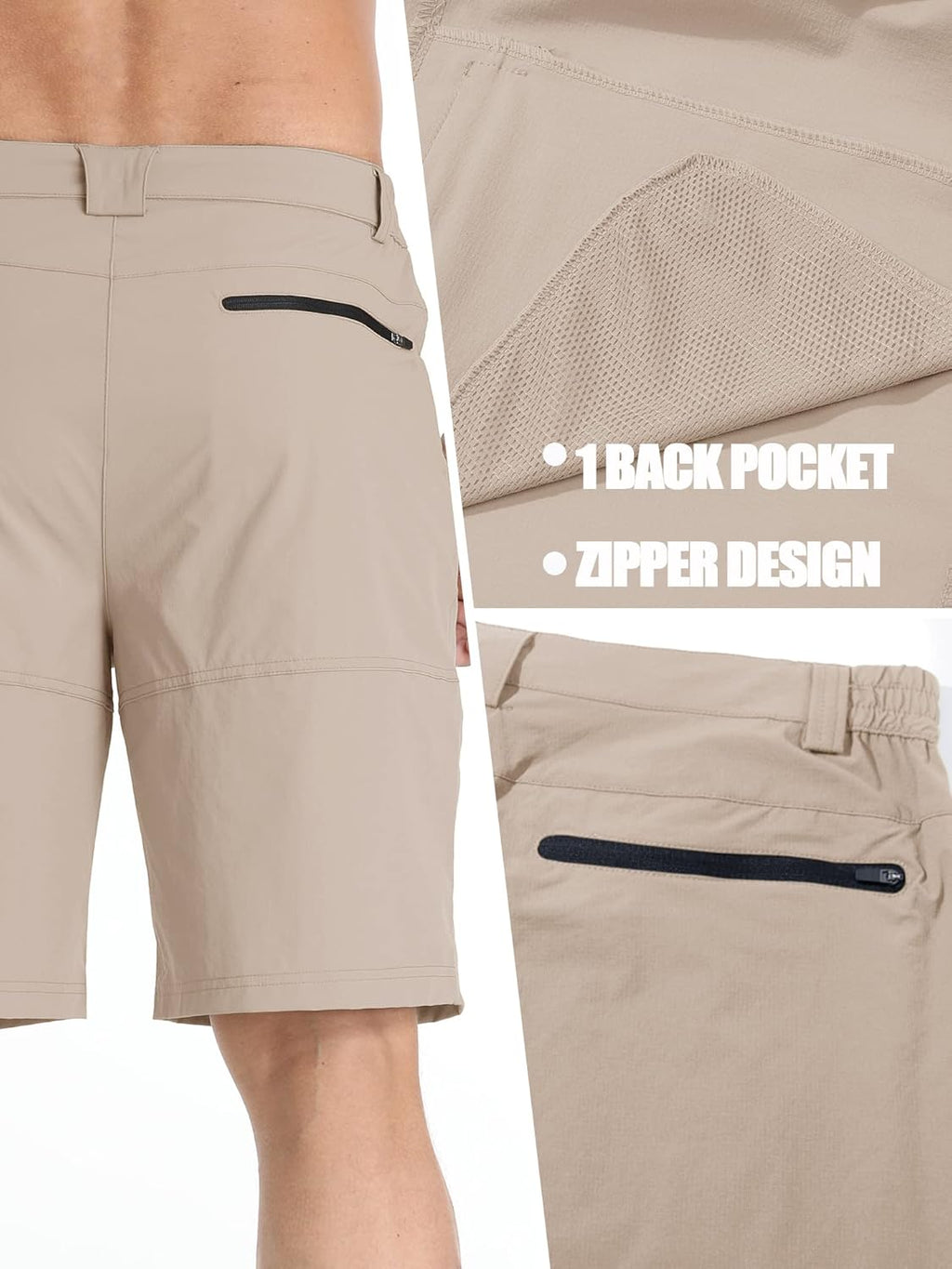 TACVASEN Men's Quick-Dry Cargo Shorts - Water-Resistant Casual Hiking Shorts | Summer Outdoor Wear