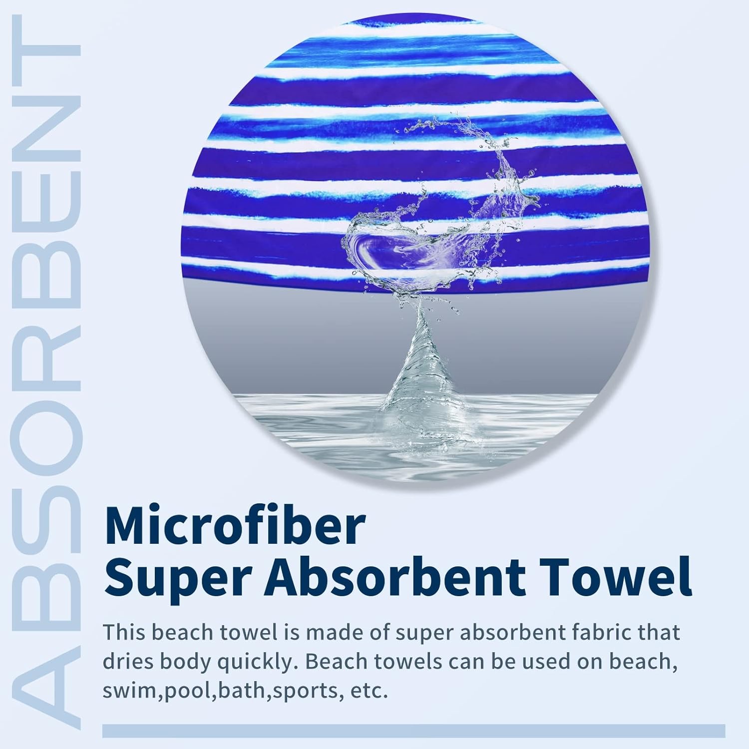 TwoYek Microfiber Beach Towels - Lightweight & Quick-Dry | 71x32 Oversized Sand-Free Travel Essentials