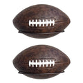 2 PC Wall Mounted Football Display Stands - Solid Metal, Bronze Accent