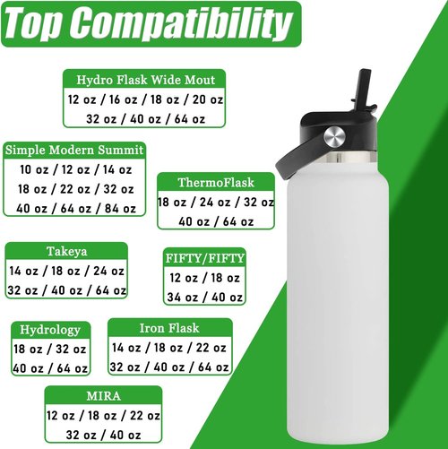 Acemoo Straw Lids for Thermoflask | High Flow Bite Valve & Flex Handle Replacement