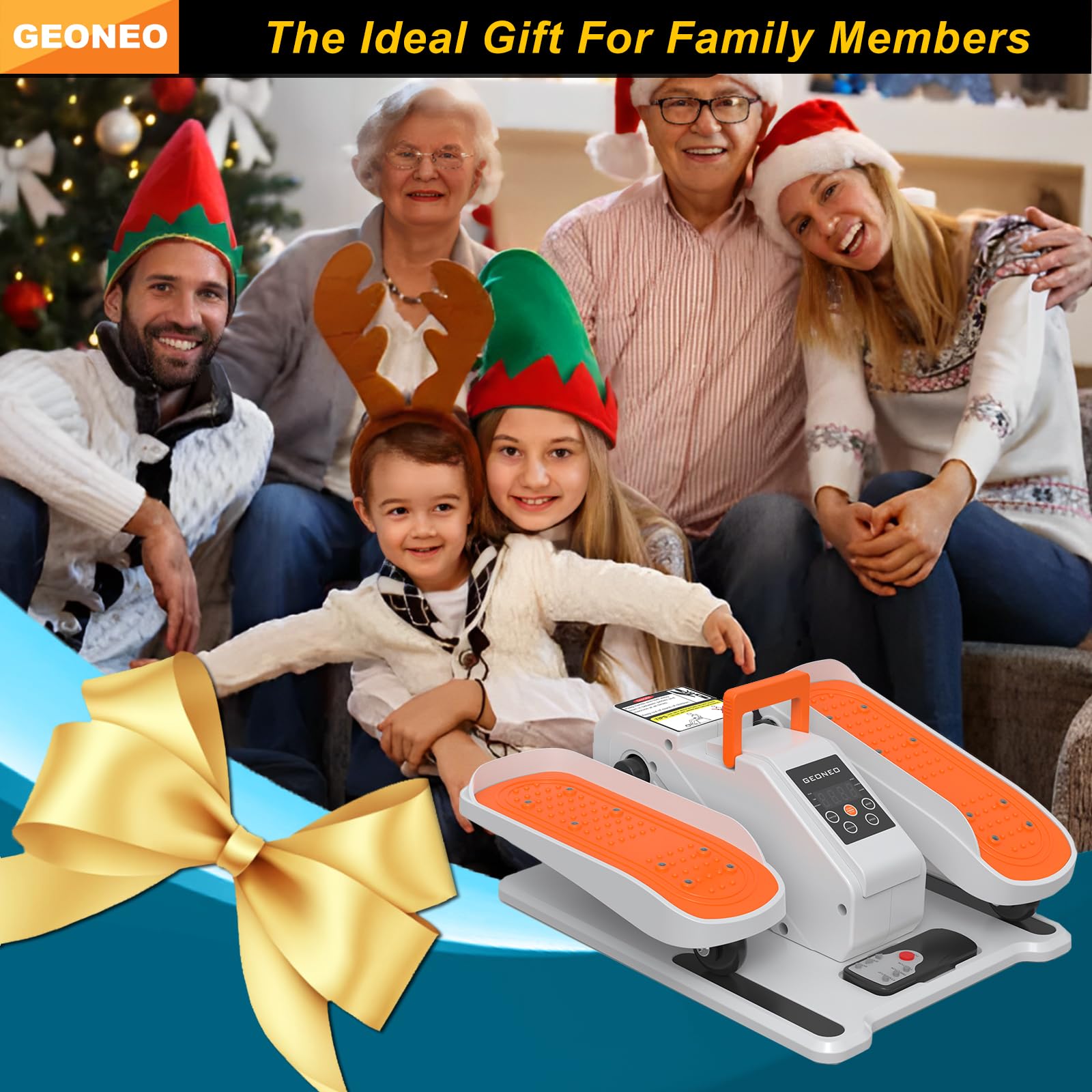 Under Desk Elliptical Machine, Electric Elliptical Exerciser for Senior, Quiet and Small Electric Seated Pedal Exerciser for Home with Remote Control and 12 Adjustable Speeds (White-pro)