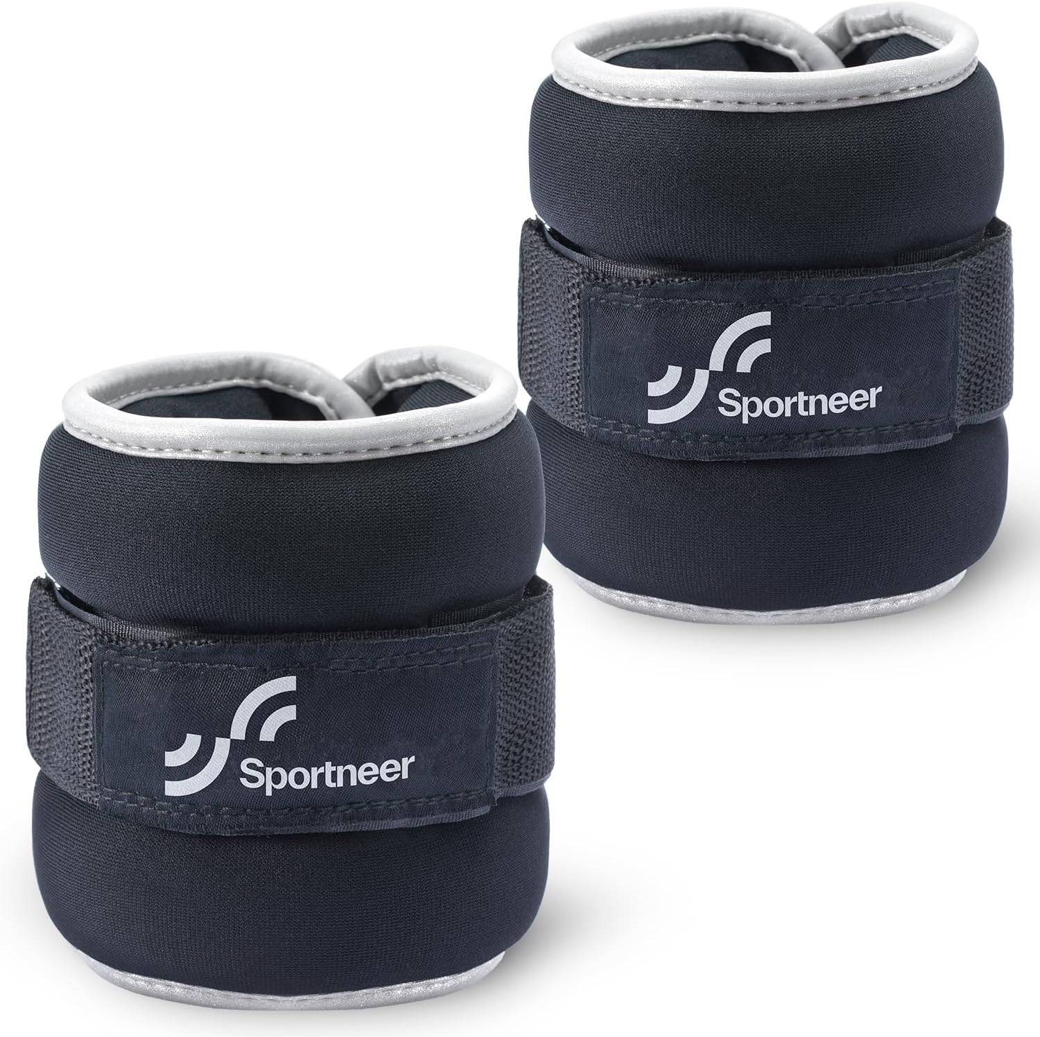 Sportneer Ankle Weights - Adjustable 1/2/4/6/10 LBS Set with Reflective Strips for Strength Training & Fitness