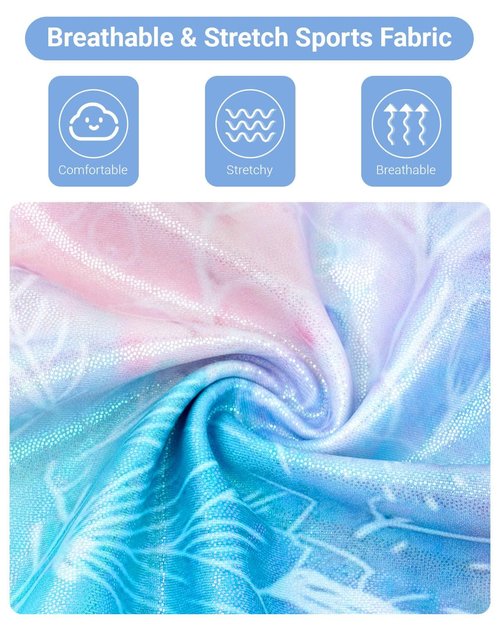 Gogokids Gymnastics Leotards for Girls, 3-4 Years Sparkly Sleeveless Biketards Unitards with Shorts Dance Ballet Tumbling Outfits