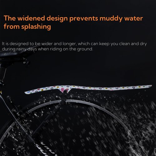 SUKOUSRAM Bike Fender Adjustable Bicycle Mudguard Universal Rear or Front Mud Guard Fenders for Mountain Road Gravel Bikes Full Cover Thicken & Widen (Carbon Fiber Weave)