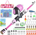 Milerong Kids Fishing Rod - Portable Telescopic Fishing Pole Combo Kit for Boys & Girls | Includes Reel & Tackle