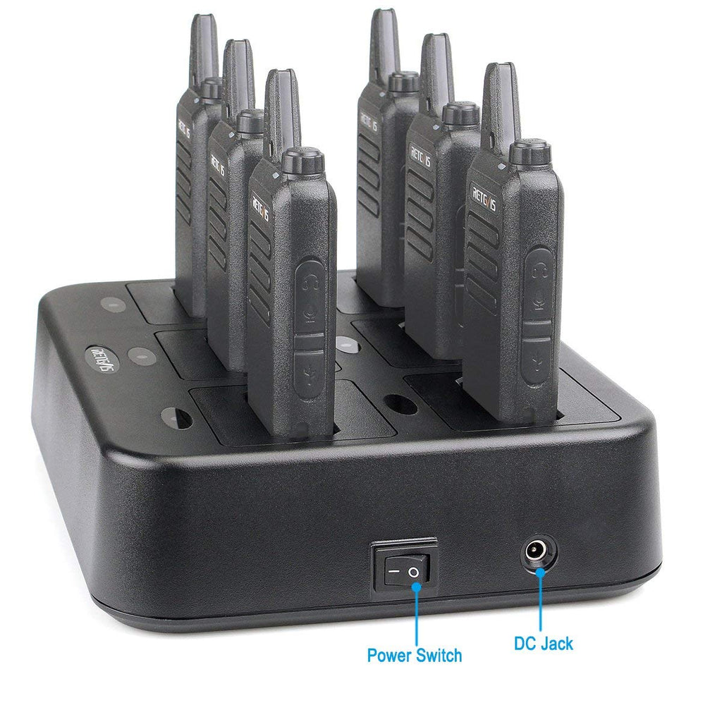 Retevis RT22 Walkie Talkie Charger, Six-Way Charger, Multi Unit Charging Station, Compatible with Retevis RT22 RT22S RB19 RB19P RB39 RB39P Walkie Talkie (1 Pack)