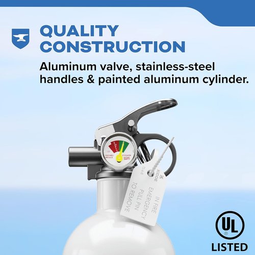 Kidde Fire Extinguisher - Marine Safety Equipment | Single-Use 5BC for Boats