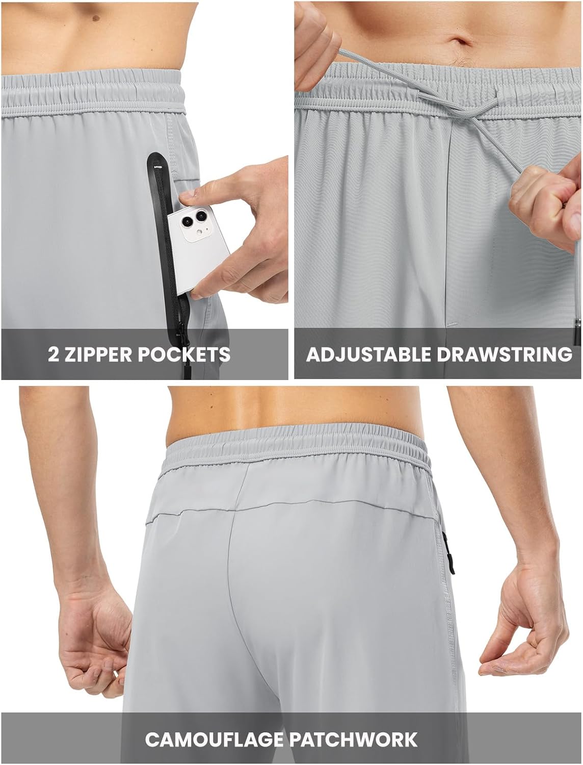 Rdruko Men's Casual Pants - Lightweight Quick-Dry Outdoor Sports Sweatpants | Perfect for Hiking & Running