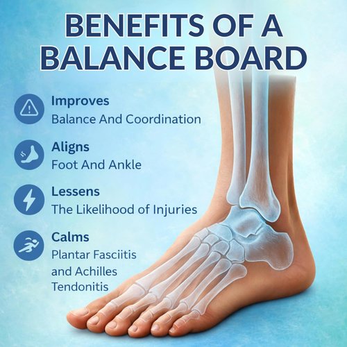 Ankle Balance Board - Premium 5-in-1 Slanted Birchwood Foot Trainer for Ankle Strength & Stability