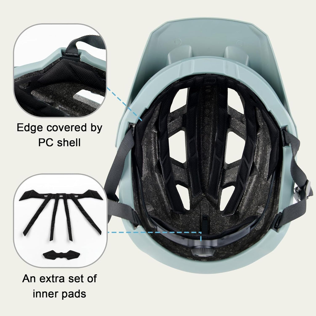 Skiennix Lightweight MTB Bike Helmet - Adjustable Visor for Adults & Youth | 2 Sizes for Men, Women, Boys & Girls