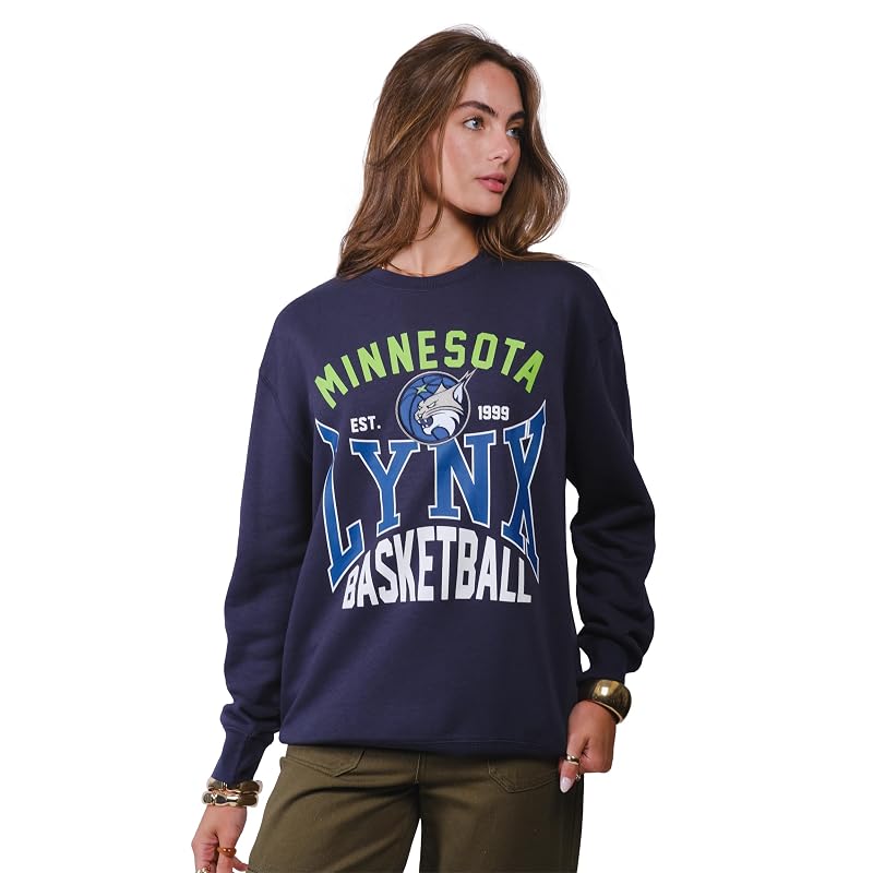 Ultra Game WNBA Team Color Oversized Crewneck Sweatshirt - Minnesota Lynx