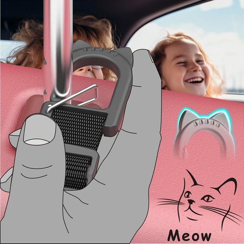 Car Headrest Hooks by [Brand Name] - Heavy Duty Metal Seat Hooks for Purses & Grocery Bags - 100 LBS Load Capacity