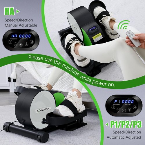 ANCHEER Under Desk Elliptical,Exercise Machine Under Desk for Home,Electric Seated Pedal Exerciser Display Monitor,Ellipse Leg Exerciser as Seen on TV,While Sitting for Seniors with Remote Control