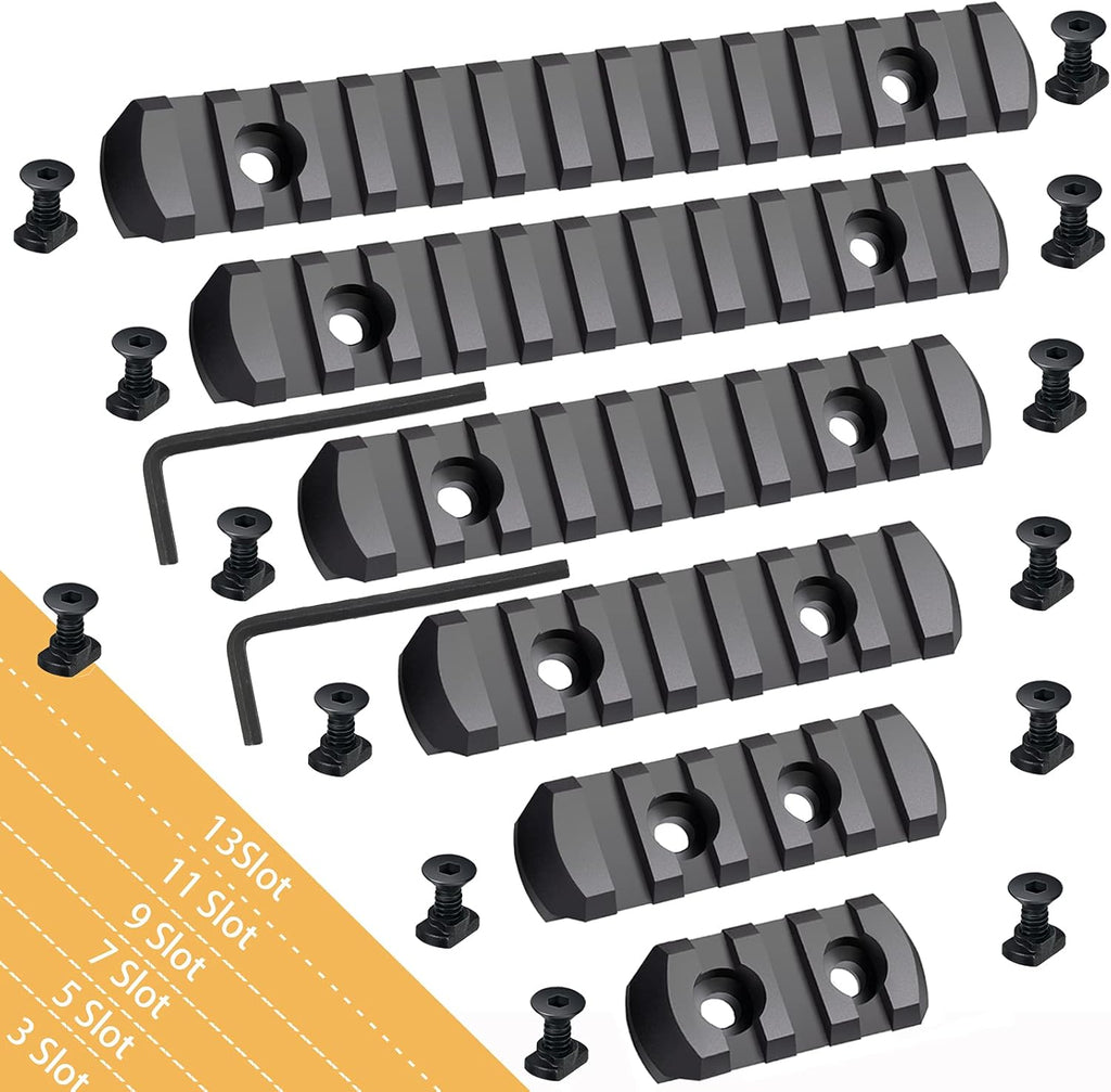 Picatinny Rail - Durable Polymer Accessory Rail with 3-13 Slots | Black Finish