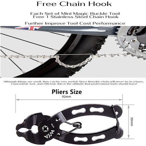 YBEKI 6/7/8/9/10/11 Speed Carbon Steel Bike Chain with Full Silver Plating, 116 Links, 3 Extra Master Links & Chain Tool - Compatible with Shimano/SRAM Mountain, Road (6/7/8 Speed, Multicolour, 1)