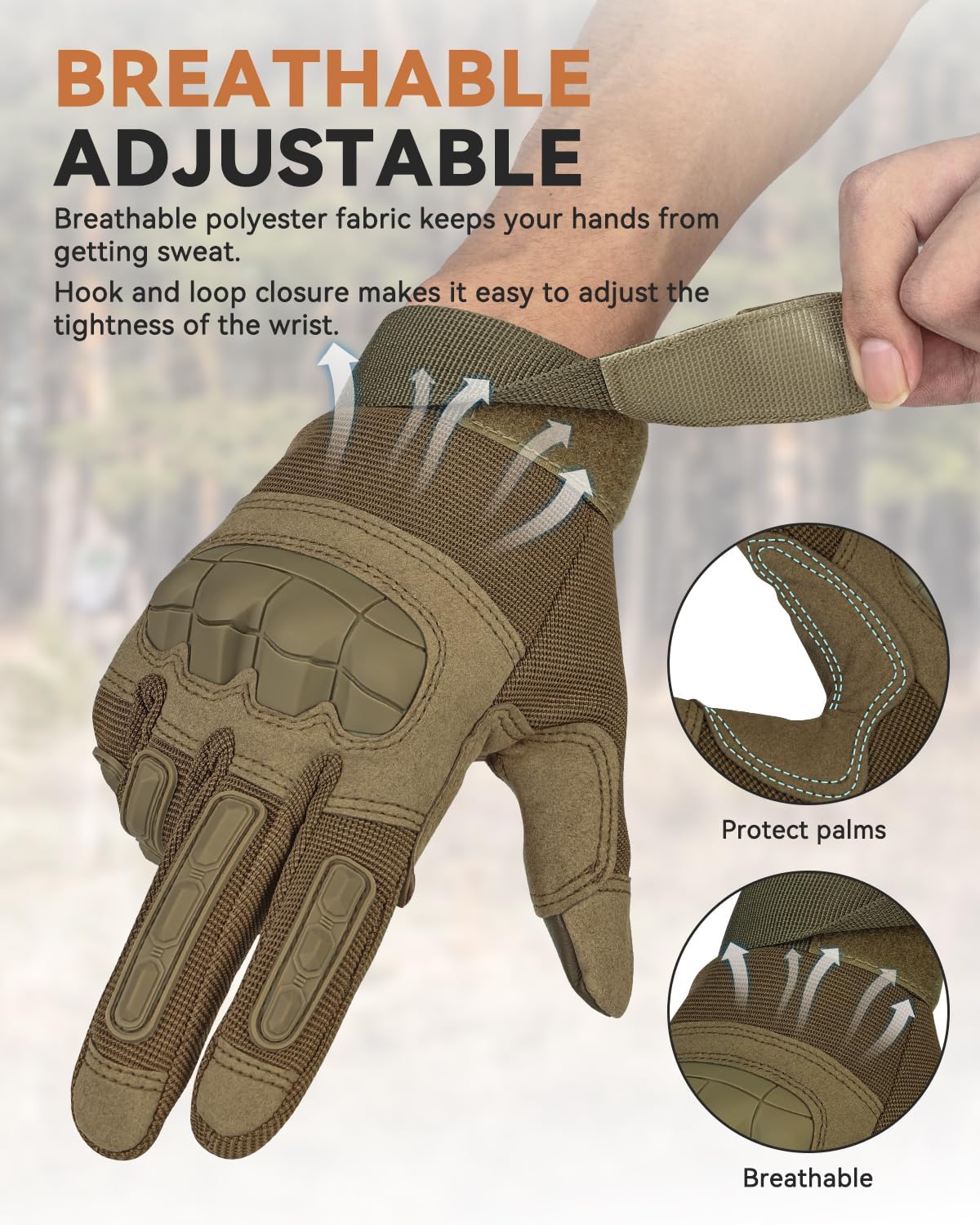 Skiennix Tactical Gloves - Touchscreen Military Combat Gloves for Men | Black Airsoft & Outdoor Use