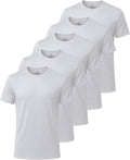 Real Essentials Men's Breeze Tech Crew Neck Workout T-Shirts - 5 Pack, Moisture-Wicking Athletic Shirts (Big & Tall)