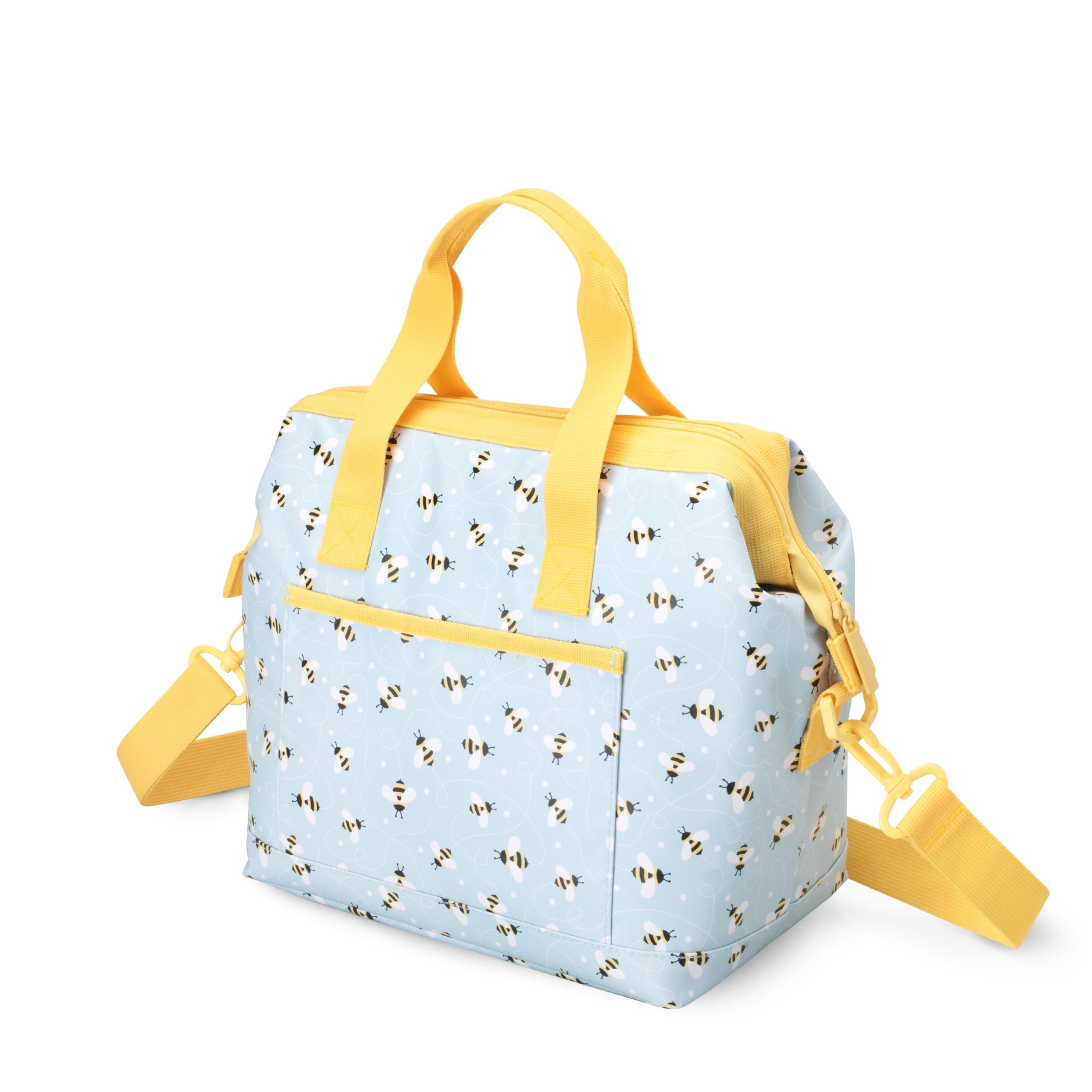 Swig Life Packi 12 Cooler Bag, Heavy-Duty, Lightweight, Insulated Cooler or Large Lunch Bag with Handle, External Pocket, & Shoulder Strap (Busy Bee)