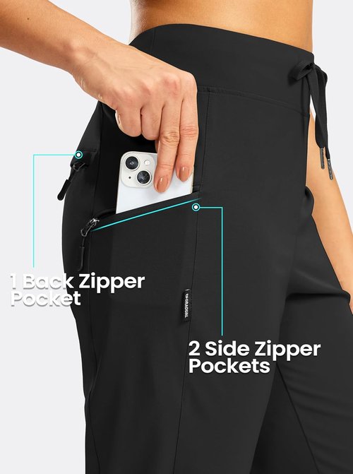 G GRADUAL Women's Capri Pants - Lightweight Quick-Dry Hiking Capris with 3 Zipper Pockets | Casual Summer Wear