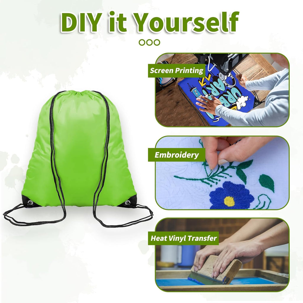Skiennix 120pcs Drawstring Bags - Vibrant 20 Color Bulk Set for Gym & Travel | Durable and Lightweight