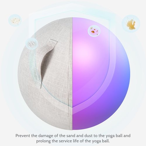 Veemoon 21.6 Inch Yoga Ball Covers Balance Ball Covers for Office Home Gym Use