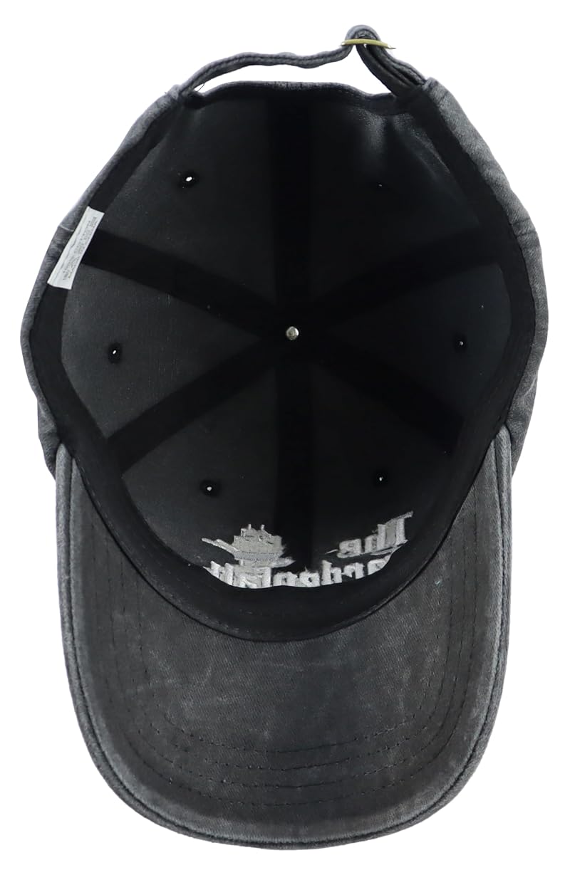 The Garden Father Hat for Men - Funny Embroidered Gardeners Dad Baseball Cap (Black, 1 Size)