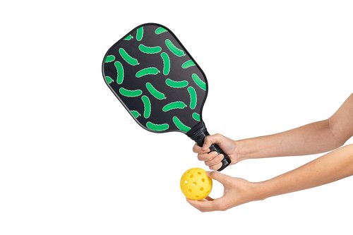 Pickleball Paddle Set of 2 with Pickles - USAPA Approved - Carbon Fiber Rackets, 4 Honeycomb Core Balls, Grip Portable Racquet Cover Case Bag Gift Kit for Men and Women