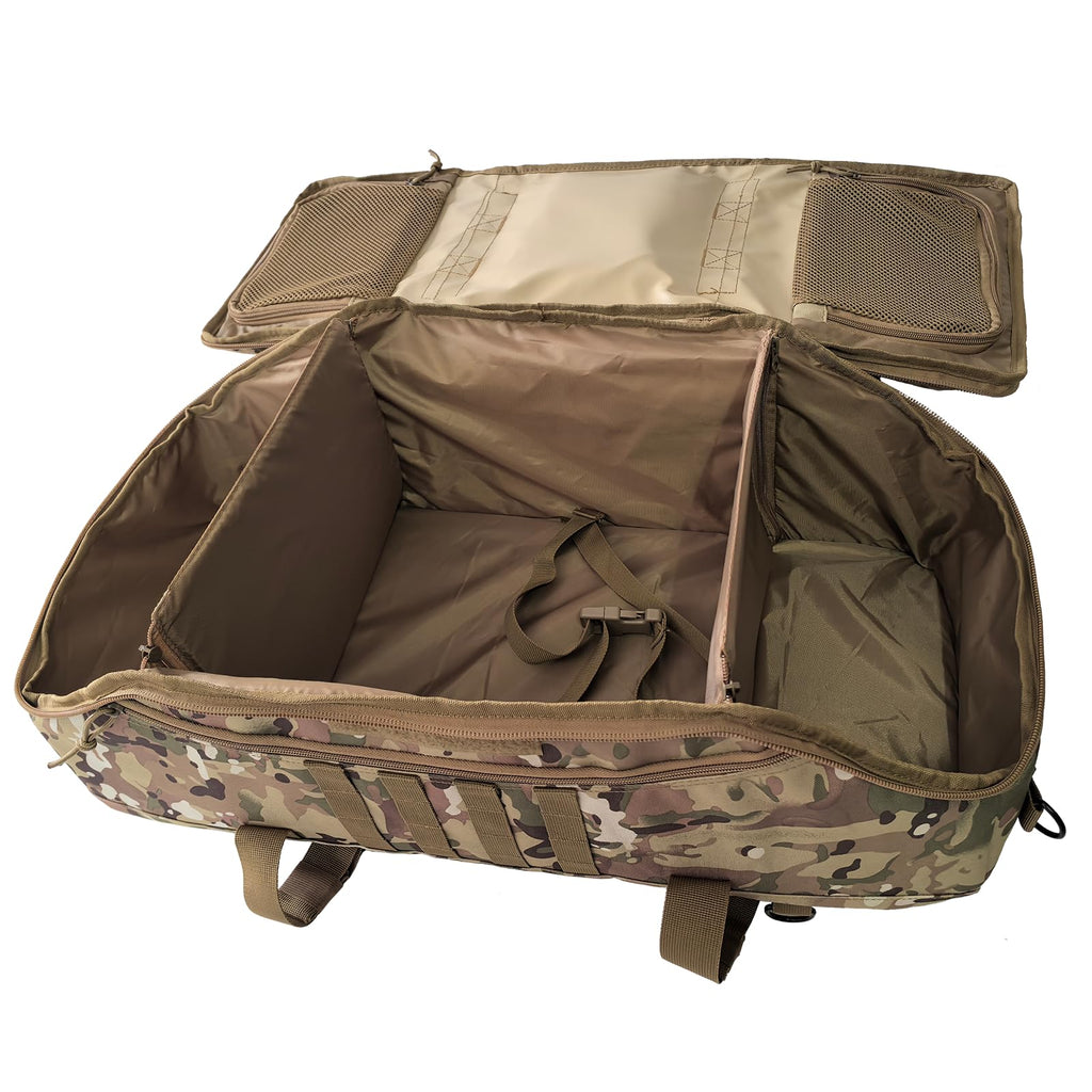 Hannibal Tactical 65L Large Duffle Bag, 3-in-1 Tactical Backpack MOLLE Pack for Sports, Gym, Outdoor, CP