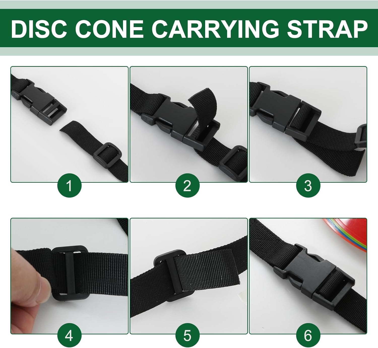 Skiennix Adjustable Sport Cone Carrier - 6.5 Feet Strap for Easy Storage & Travel with Quick Snap Closure