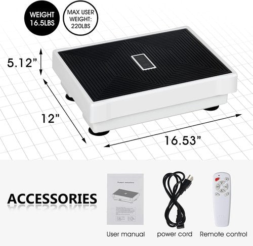 CDCASA Mini 3D Vibration Plate - Whole Body Exercise Machine for Weight Loss & Toning | 1-99 Levels