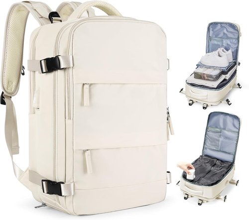 Coofay Vacuum Backpack - Travel-Ready Design with Pump | Compact Compression System for Easy Carry-On