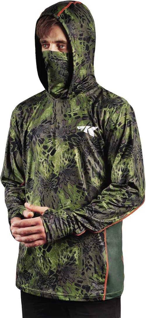 KastKing Men's Long Sleeve Fishing Hoodie - UPF 50 UV Protection Shirt for Outdoor Adventures