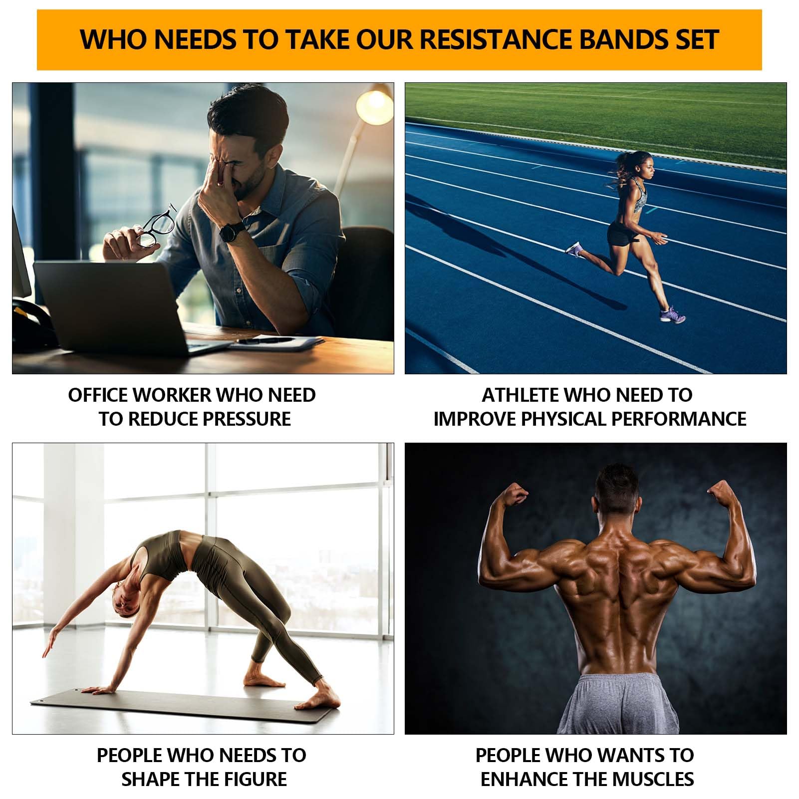 Tuyzhrymlic Resistance Bands Set for Working Out, 150lb Exercise Band with Handles Ankle Strap for Physical Fitness Training Stretching Man and Women