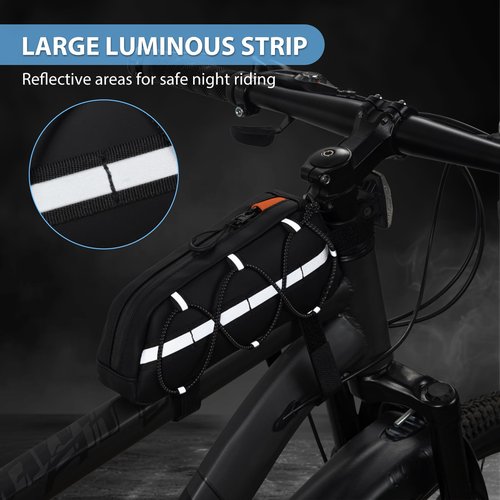 GMAK Top Tube Bike Bag, Bike/Bicycle Phone Front Frame Bags, Cycling Pouch, Bike Accessories Triangle Bag for Men Compatible with Phone Under 6.8'' (iPhone 16/15/14 Pro, Plus, Pro Max)