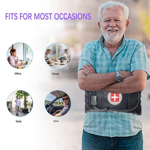 Samflykaka Decompression Back Belt for Pain Relief,Lower Back Traction Device for Women and Men One Size Fits 29-49 inches Waist (Blue)